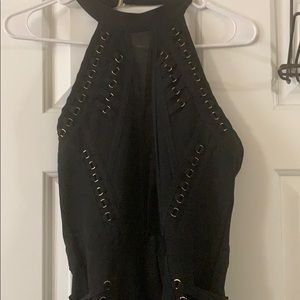 Black bandage jumpsuit